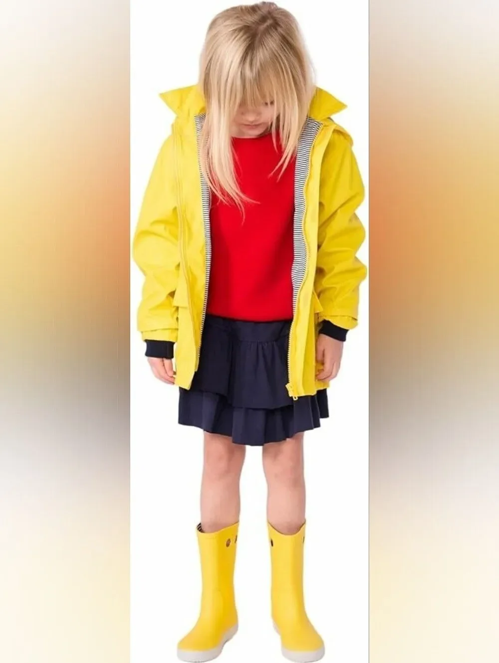 Petite Bateau Iconic Hooded Rainjacket Purple 140cm